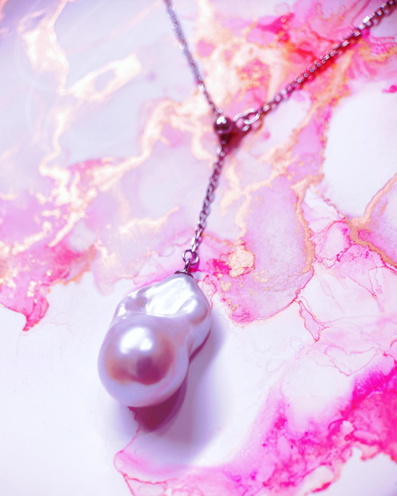 Eterna Duo Drop Pearl Necklace