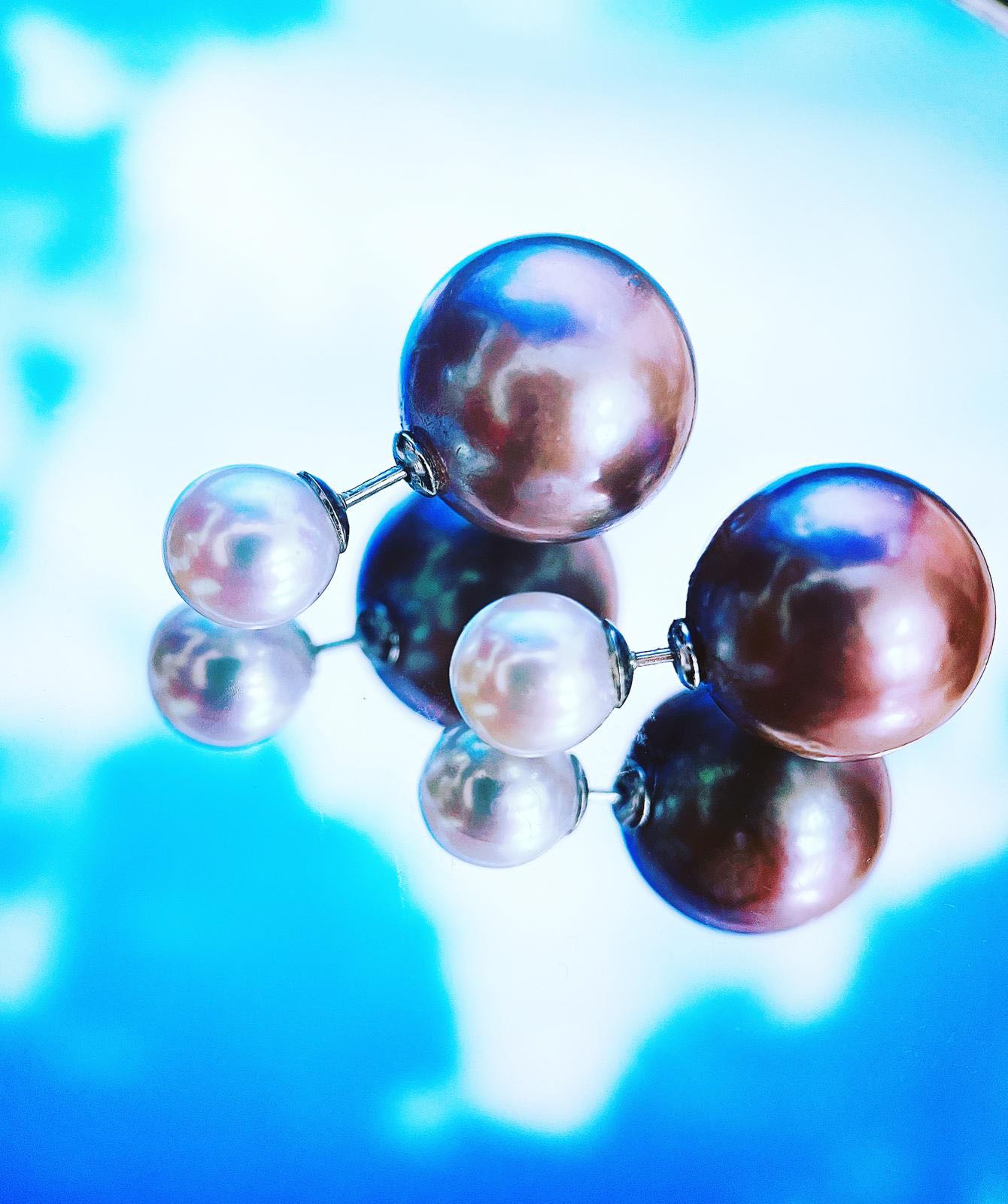 Stellar Dual Pearl Earring