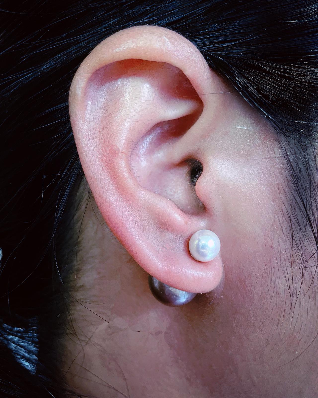 Stellar Dual Pearl Earring
