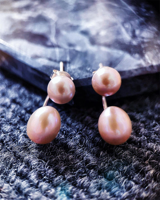 Stellar Twin Pearls Earring
