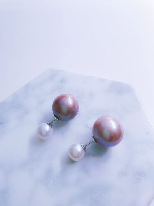 Stellar Dual Pearl Earring